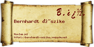 Bernhardt Őszike névjegykártya